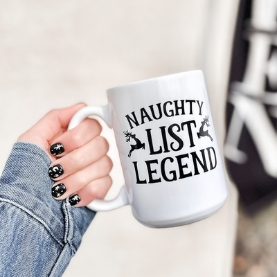 Naughty List Legend Christmas Coffee Mug - Barn Street Designs