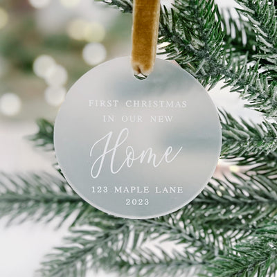 First Christmas in Our New Home Ornament - Barn Street Designs