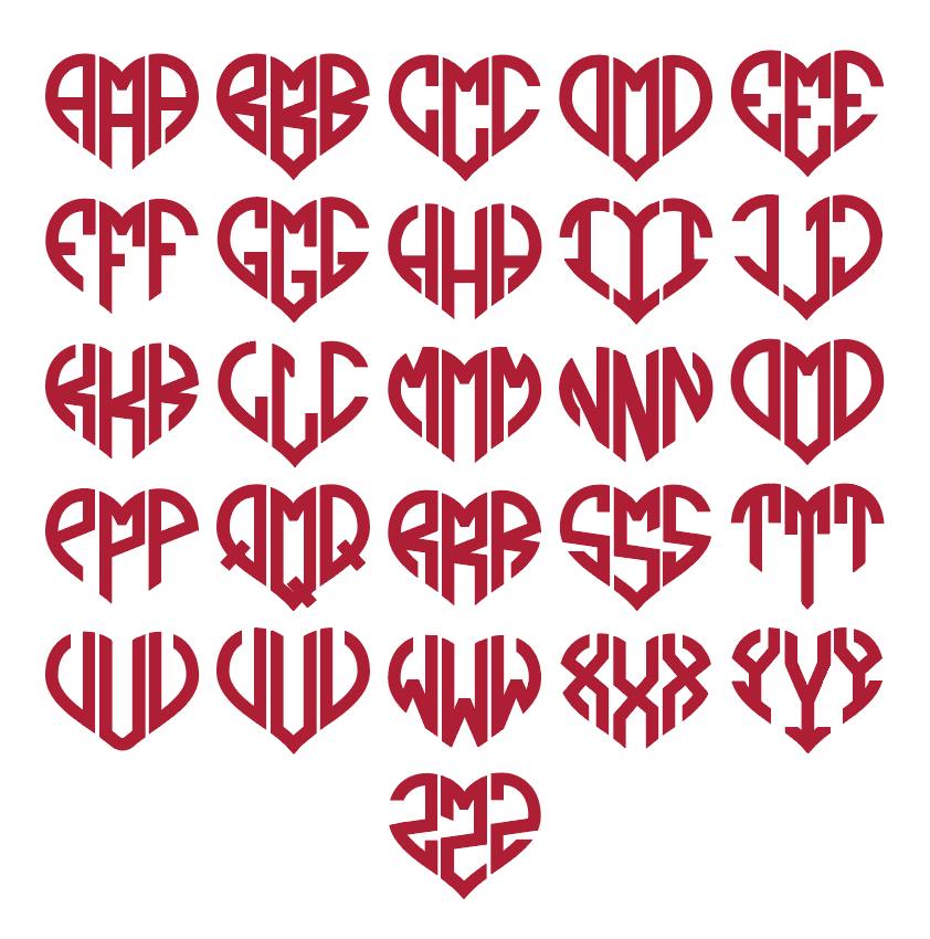 Heart Monogramm 40oz Tumbler - Barn Street Designs