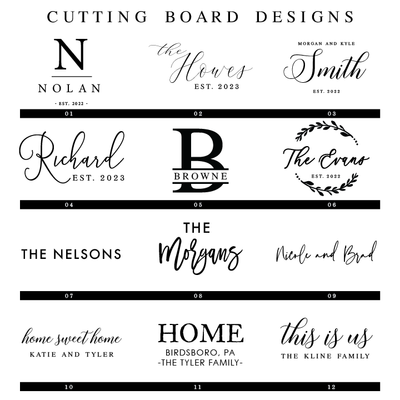 Personalized Board with Juice Groove - Barn Street Designs