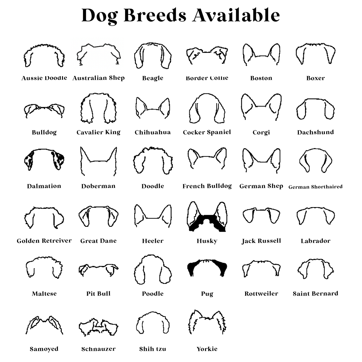 Illustrated Dog Ears Sweatshirt - Barn Street Designs
