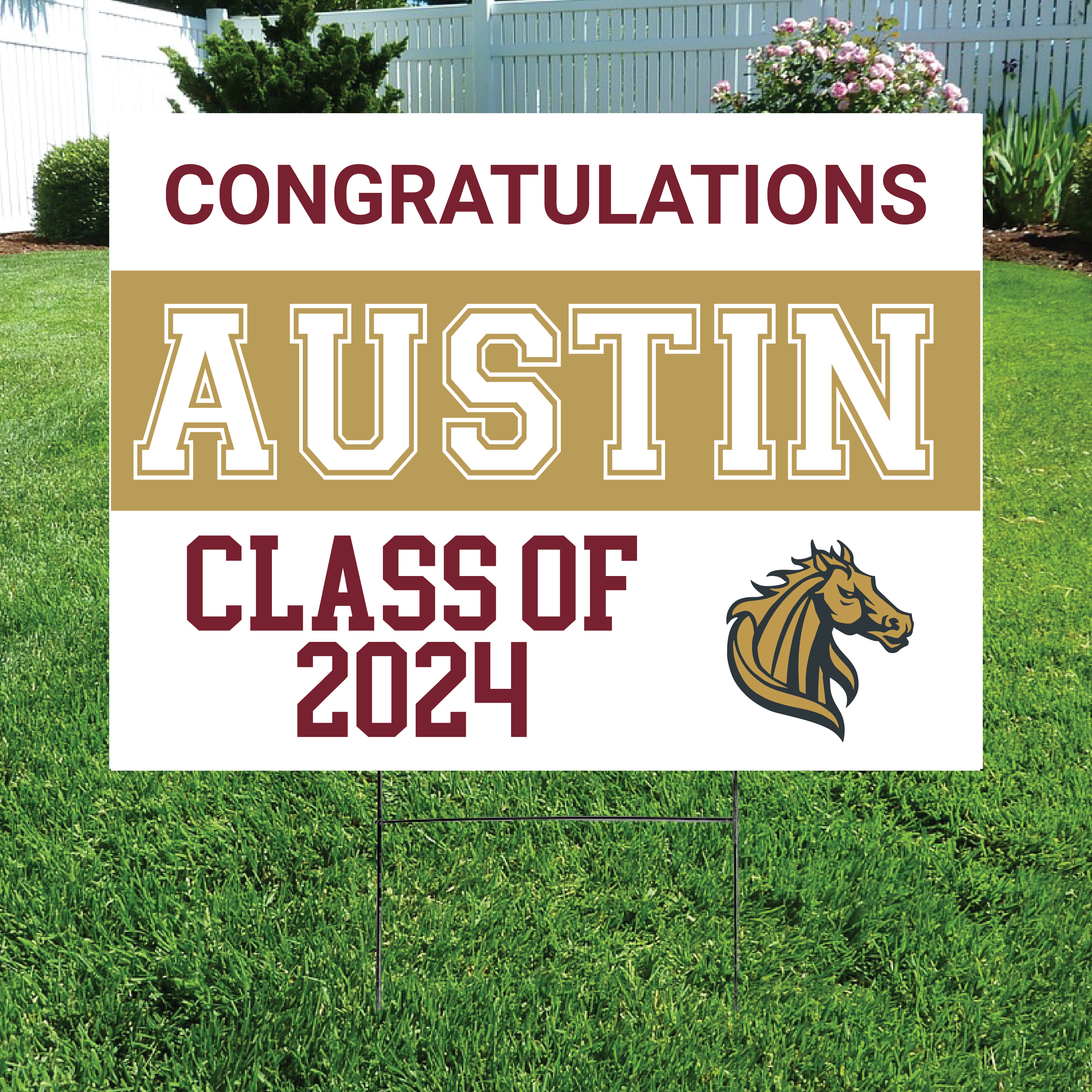 SHS Class of 2024 Classic Congratulations Yard Sign 