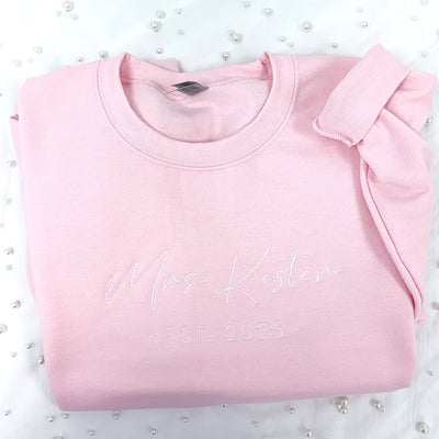 Custom Mrs Last Name Sweatshirt