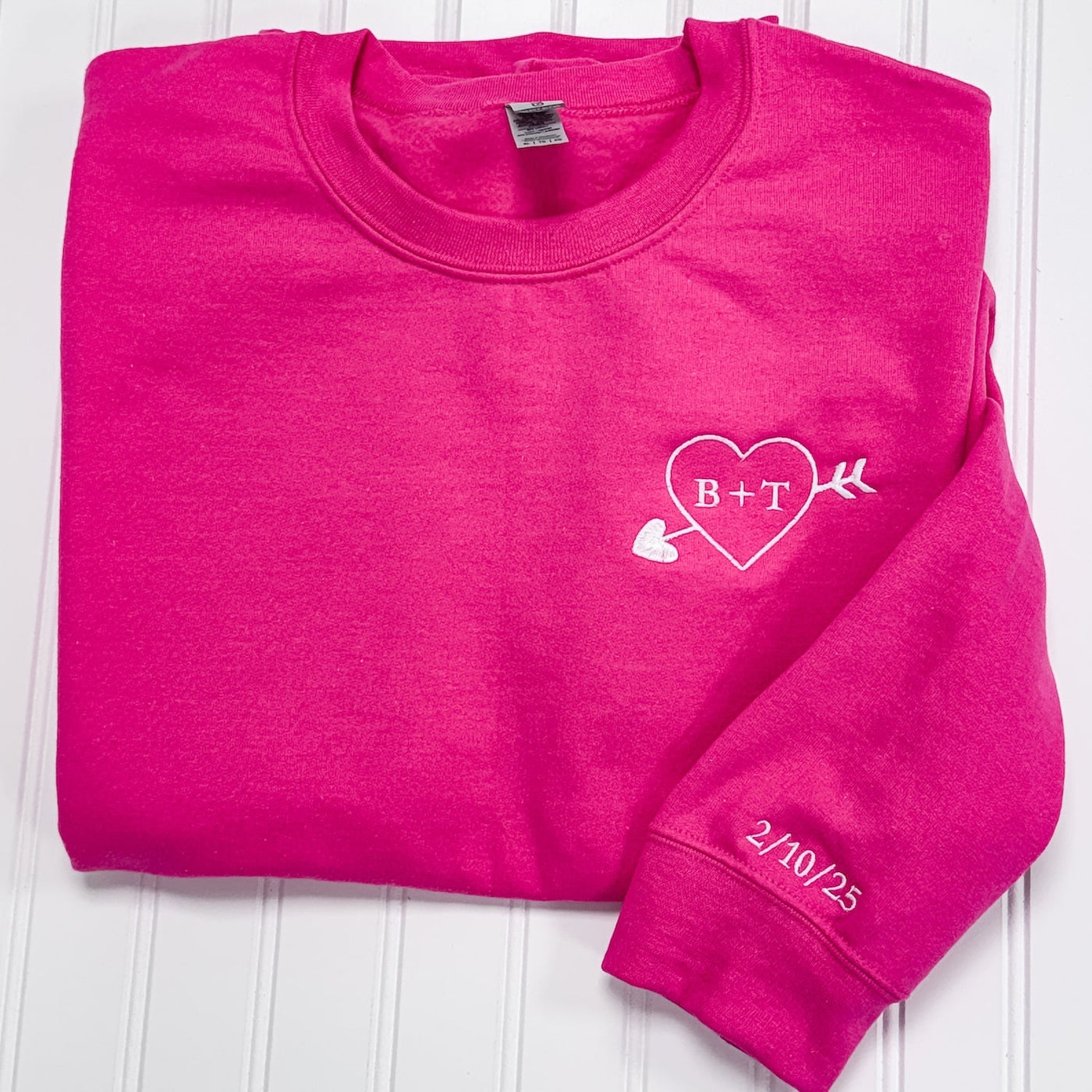 Personalized Initial Heart Valentine Sweatshirt