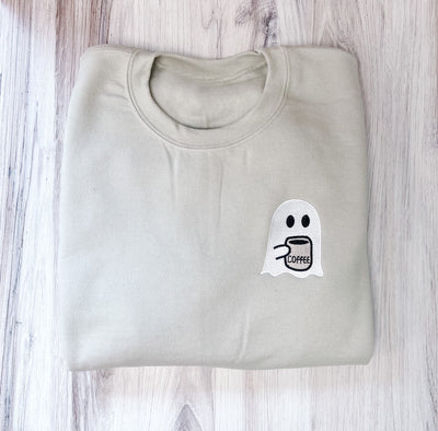 Coffee Ghost Sweatshirt - Barn Street Designs