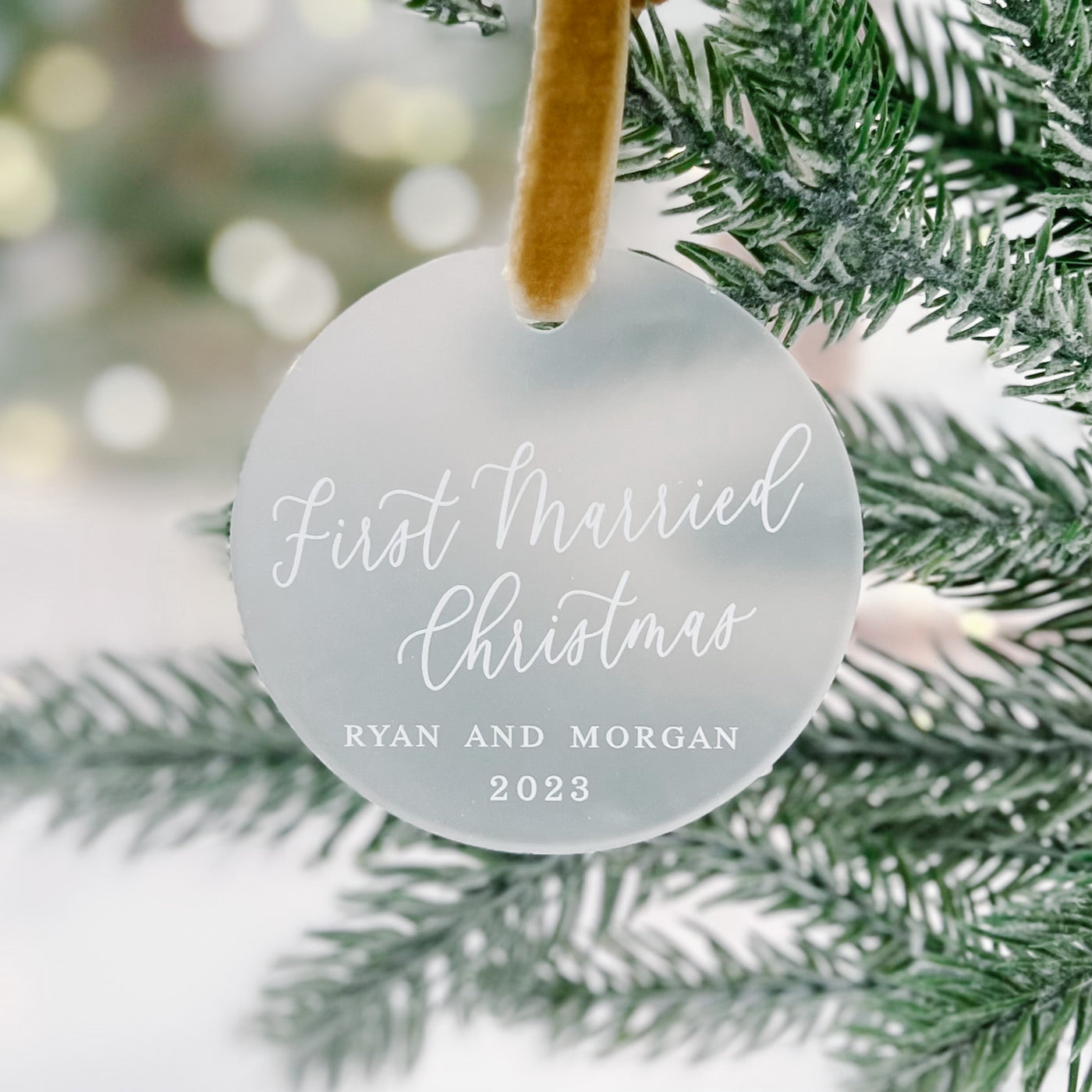 First Married Christmas Ornament - Barn Street Designs