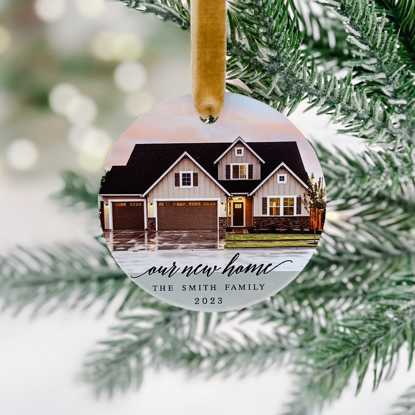 Our New Home Photo Christmas Ornament - Barn Street Designs