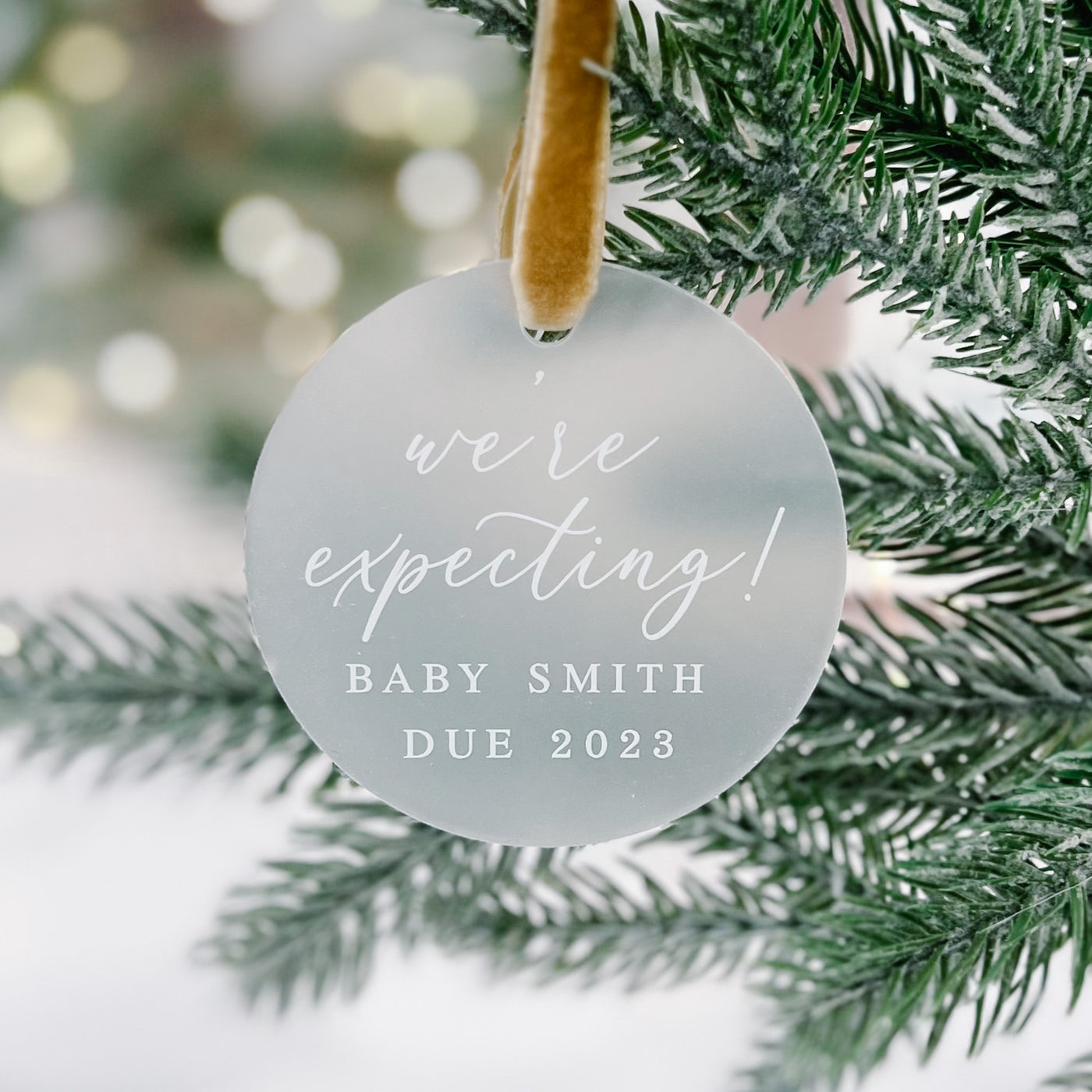 We're Expecting Christmas Ornament - Barn Street Designs