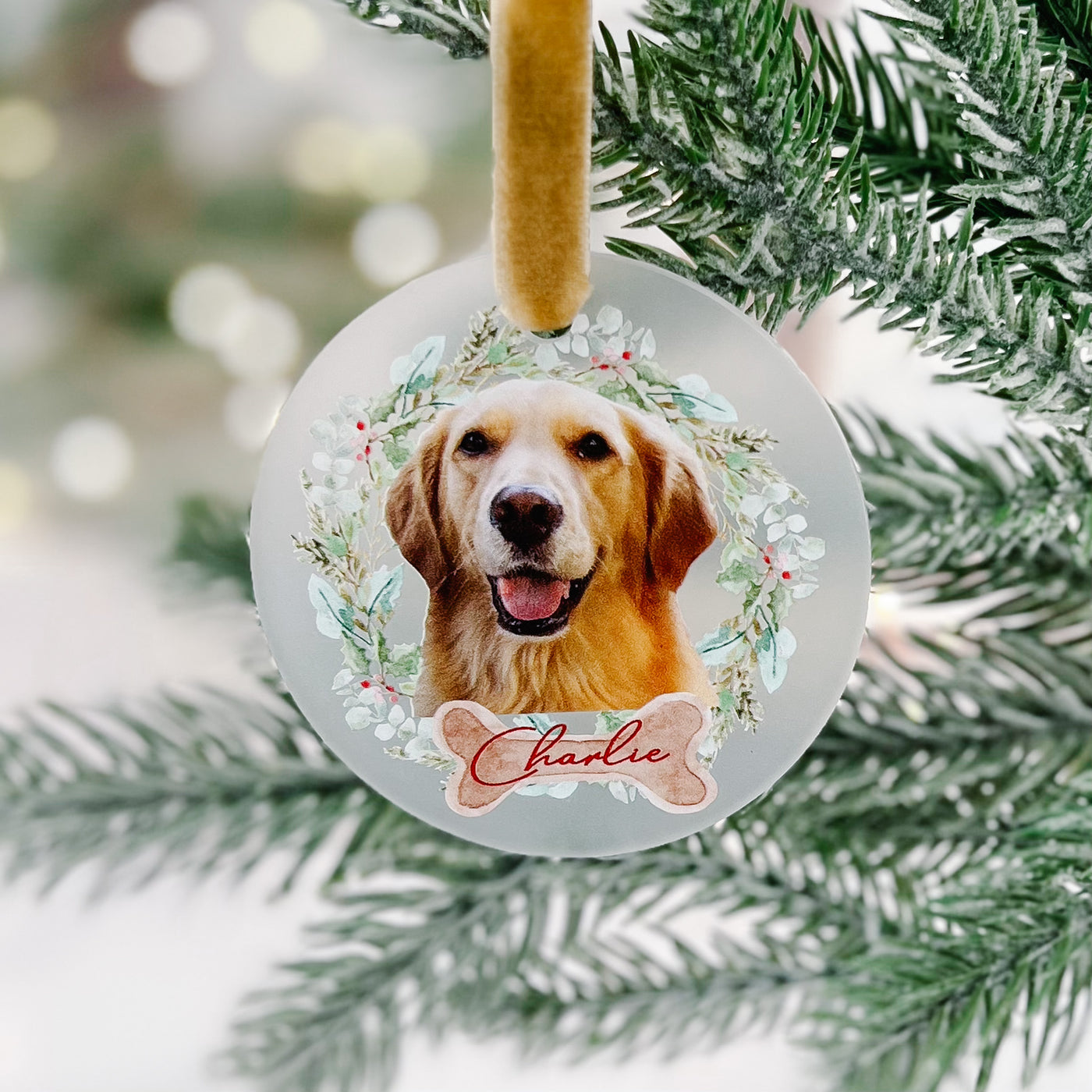 Pet Photo Christmas Ornament - Barn Street Designs