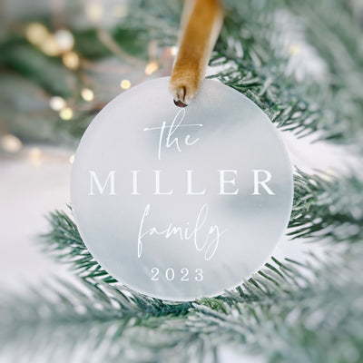 Personalized Family Christmas Ornament - Barn Street Designs
