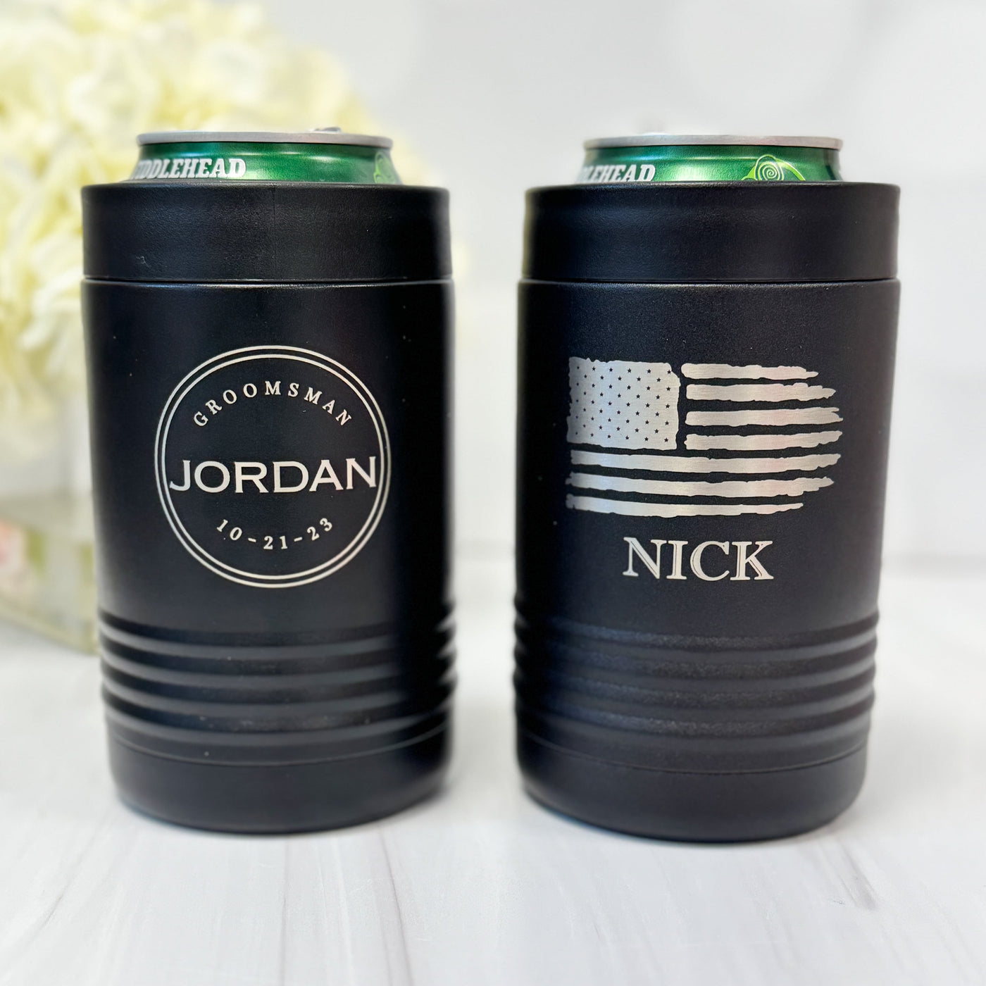 Groomsmen Custom Metal Can Cooler