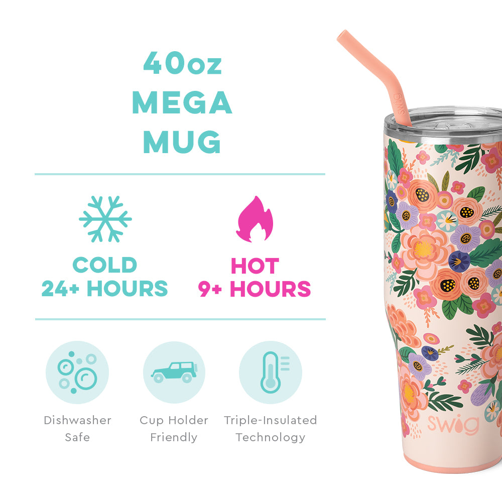 Personalized Swig Mega Mug - Full Bloom - Barn Street Designs