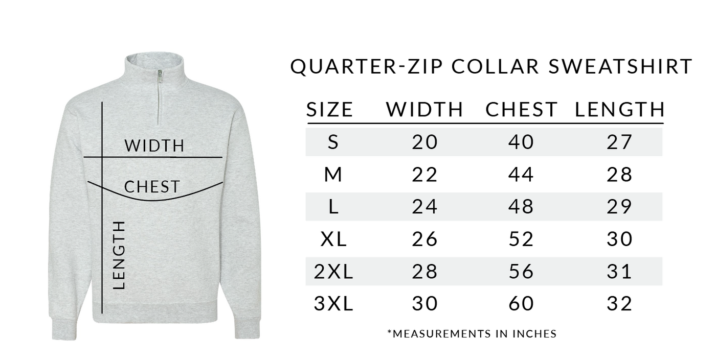Monogrammed Quarter Zip Sweatshirt - Barn Street Designs