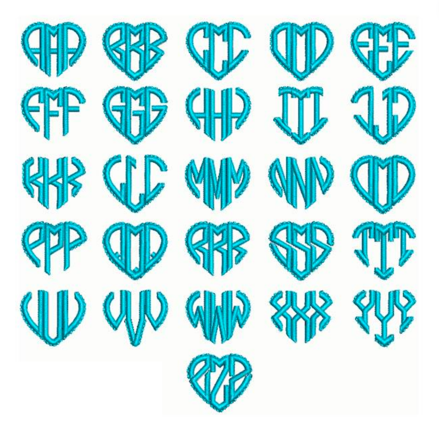Embroidered Heart Monogram Sweatshirt - Barn Street Designs