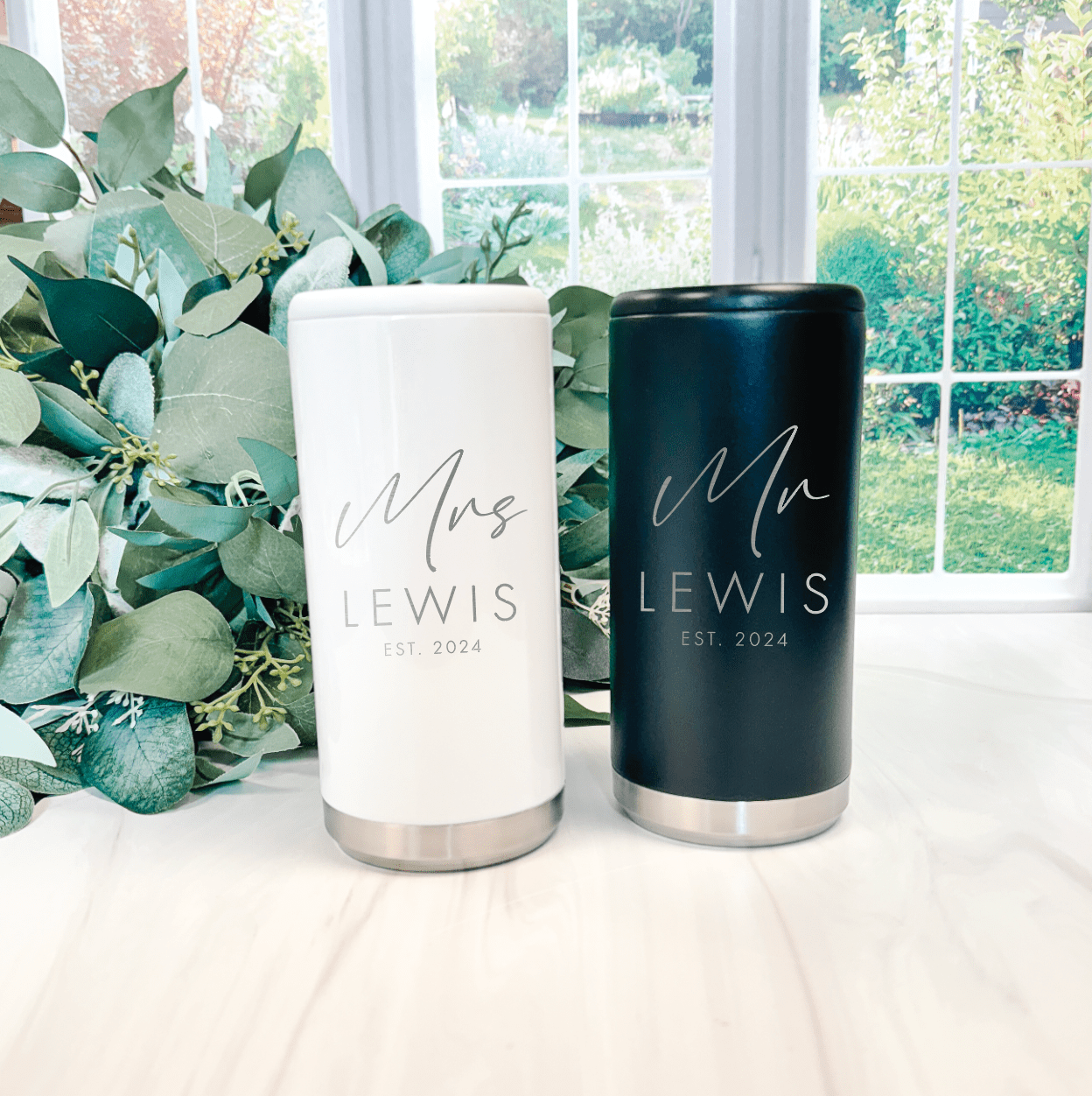 Mr and Mrs Can Cooler Gift Set