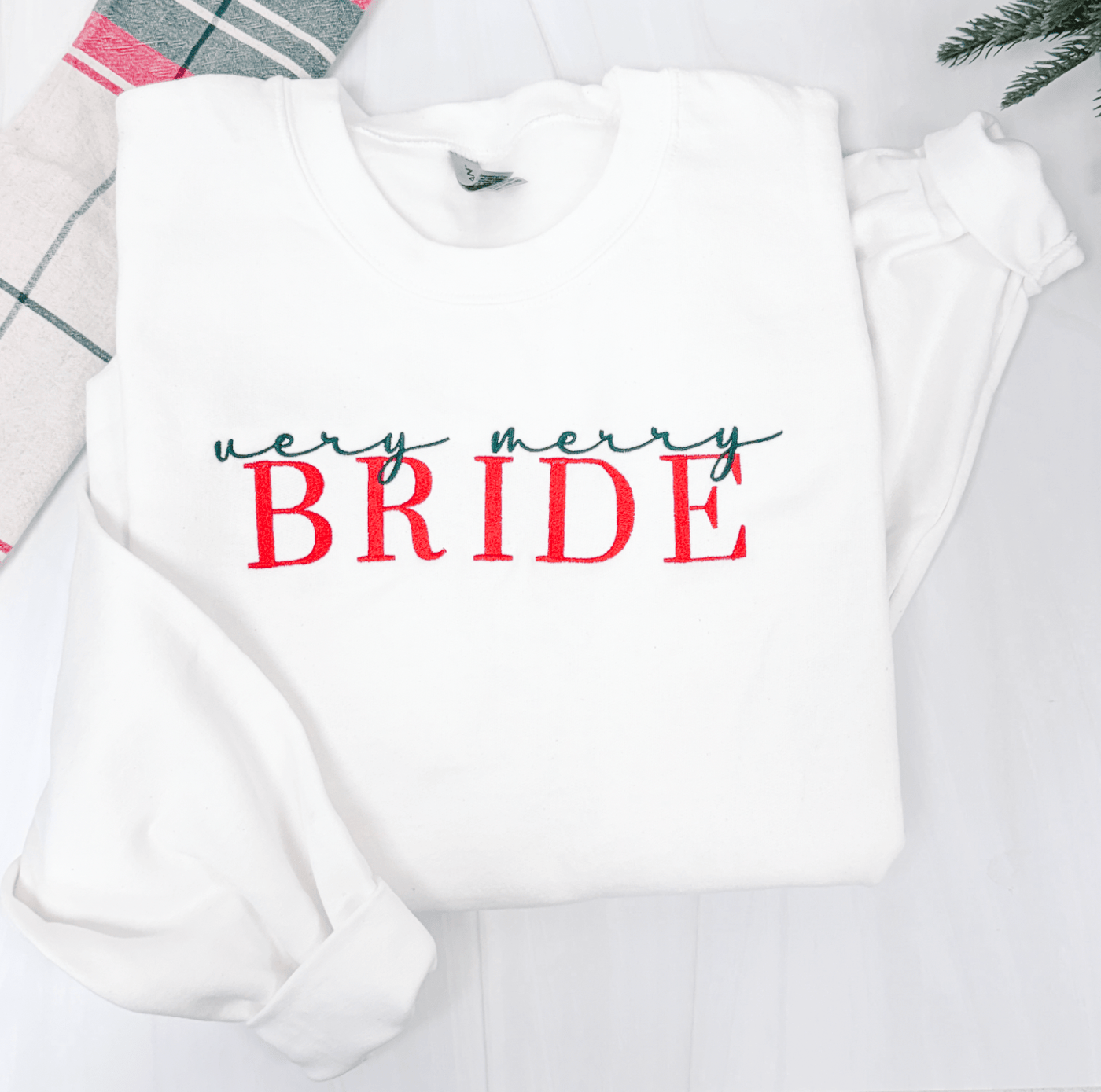 Very Merry Bride Christmas Sweatshirt