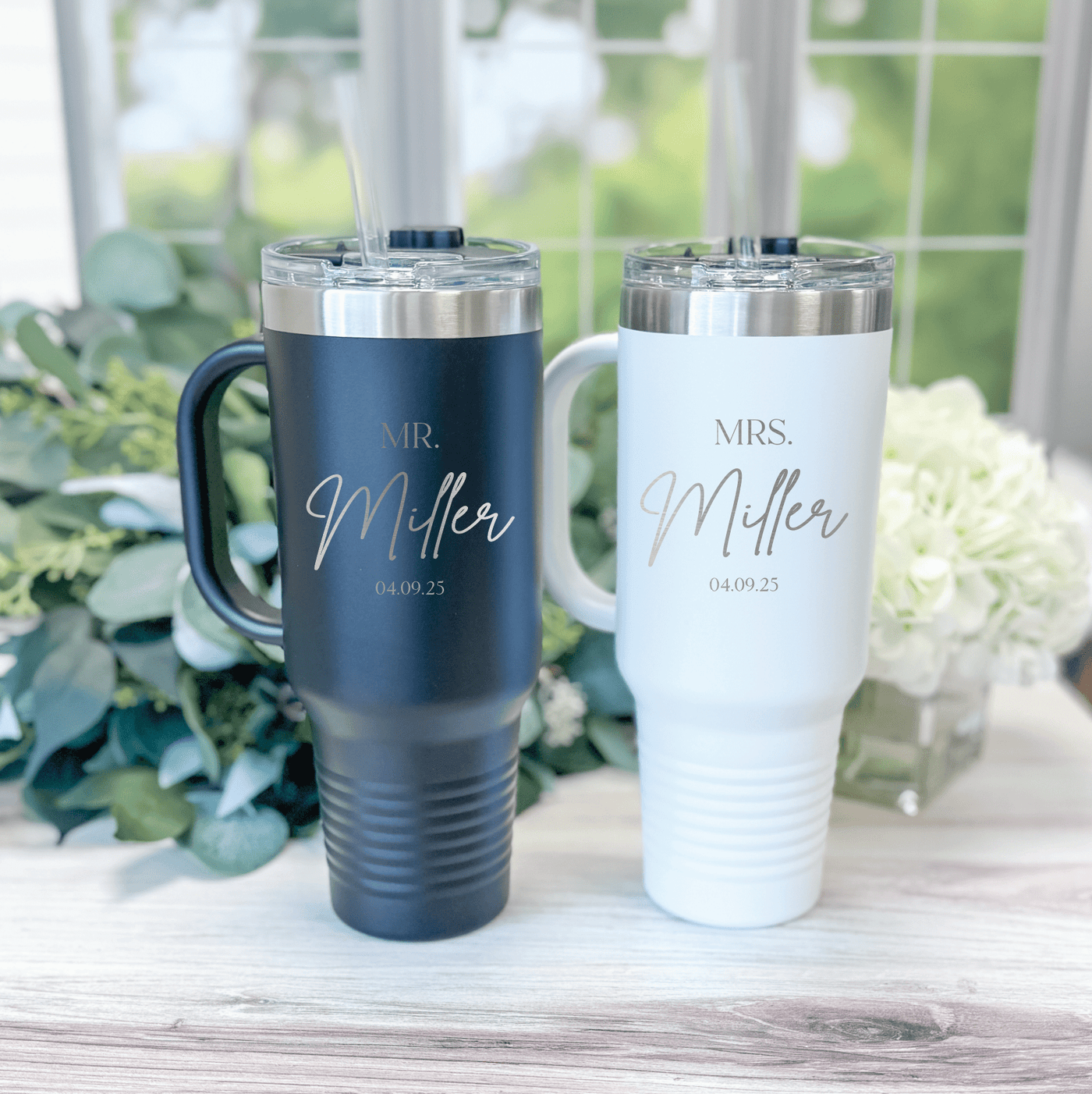 Mr and Mrs 40oz Tumbler Gift Set