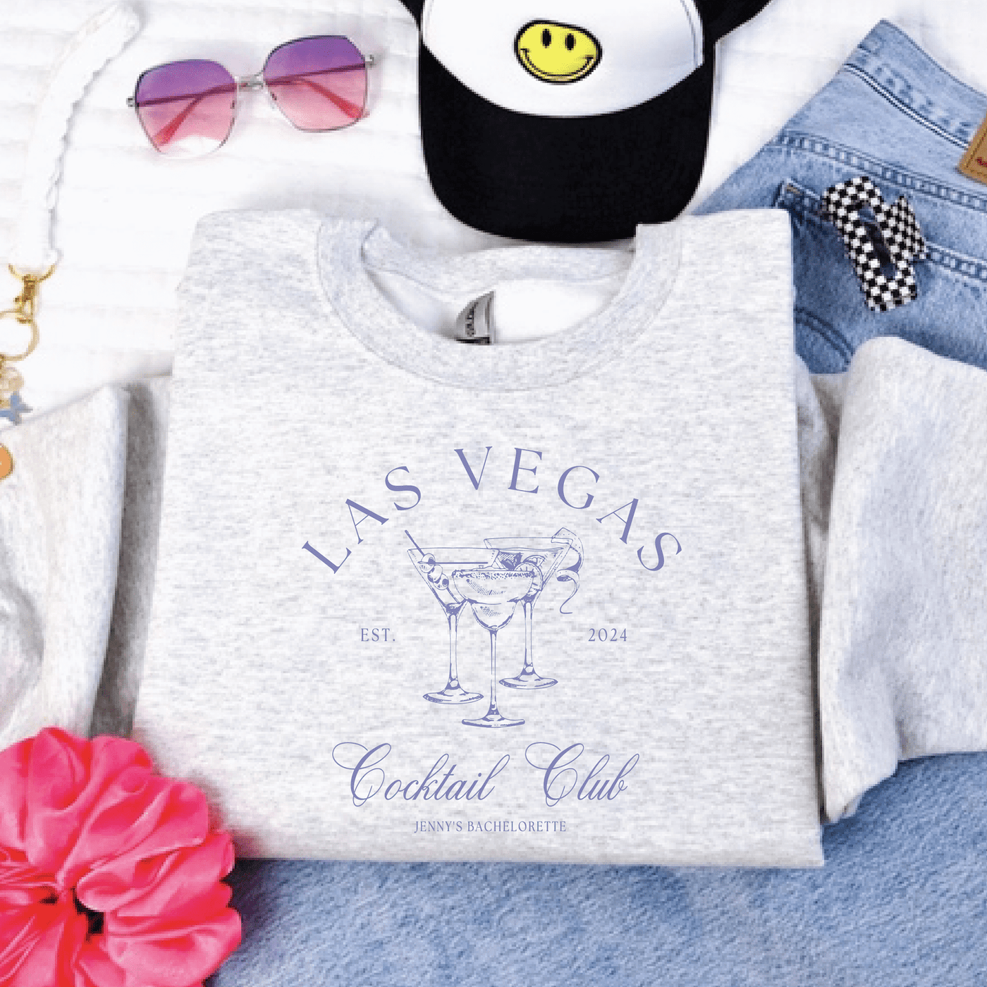 Las Vegas Cocktail Club Bachelorette Sweatshirt