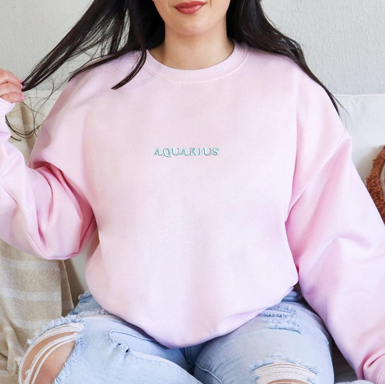 Zodiac Embroidered Sweatshirt