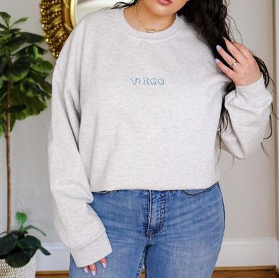 Zodiac Embroidered Sweatshirt