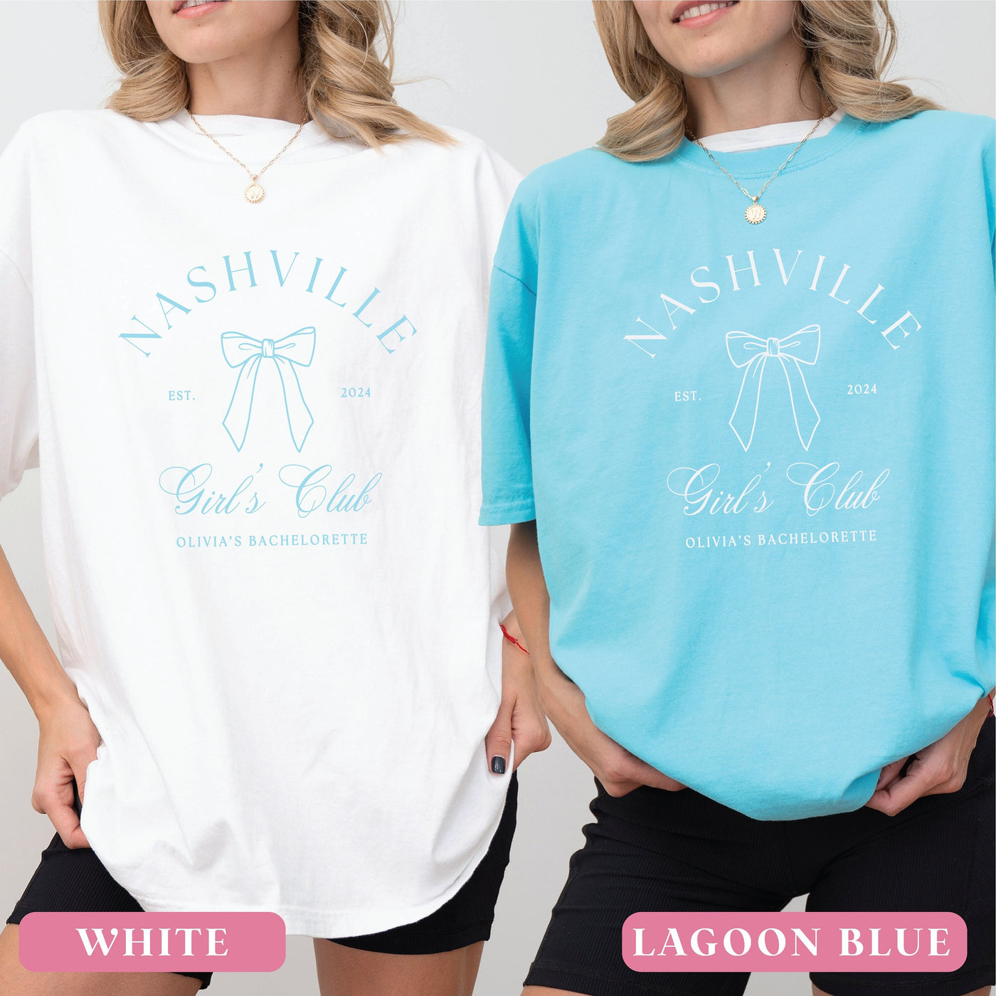 Nashville Girl's Club Bachelorette T-Shirt - Bachelorette Party Shirts, Luxury Shirts, 1717 Comfort Colors, Custom Bachelorette Shirts