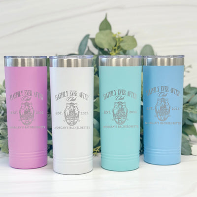 Happily Ever After Bachelorette Party Personalized Tumbler, Bridal Party Custom Tumbler