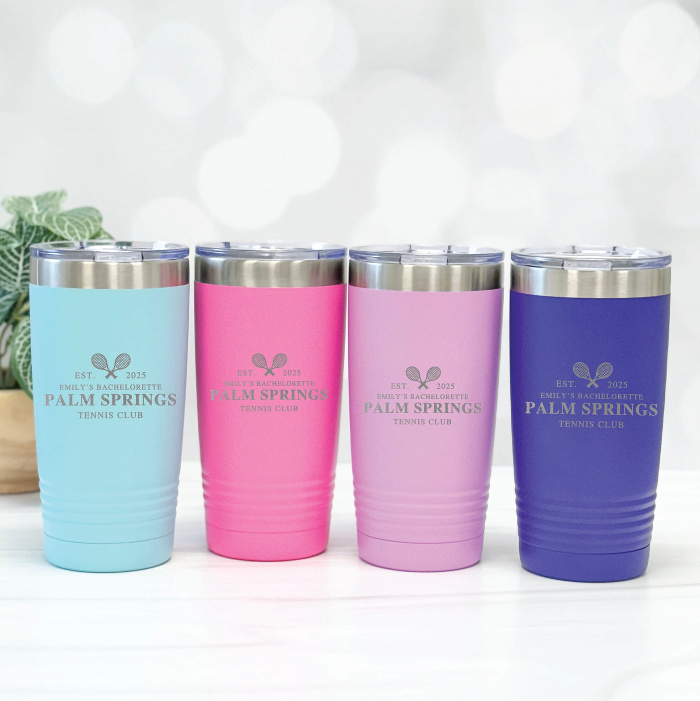 Tennis Club Personalized Tumbler, Bridesmaid Gift Tumbler, Personalized Coffee Tumbler, Bachelorette Party Tumbler