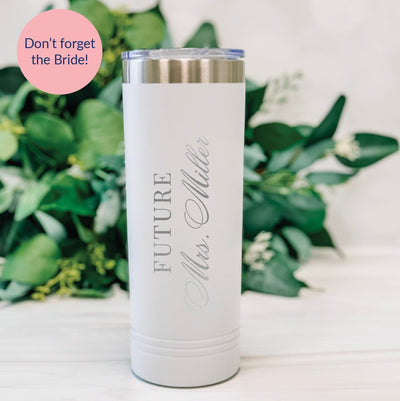 Happily Ever After Bachelorette Party Personalized Tumbler, Bridal Party Custom Tumbler