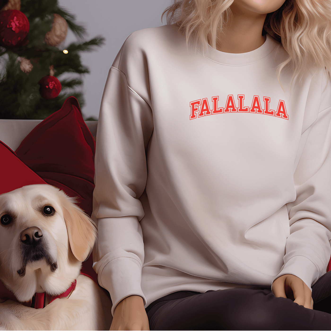 FALALALA Christmas Sweatshirt - Barn Street Designs