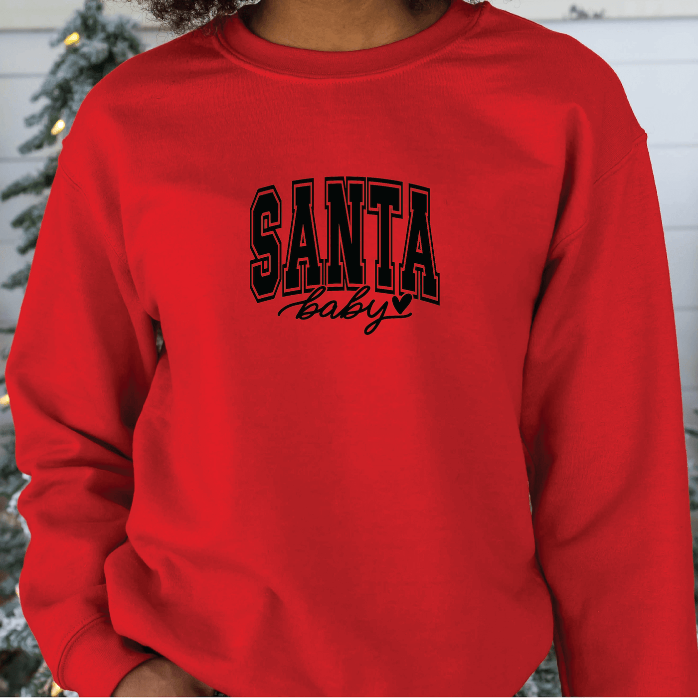 Santa Baby Christmas Sweatshirt - Black - Barn Street Designs