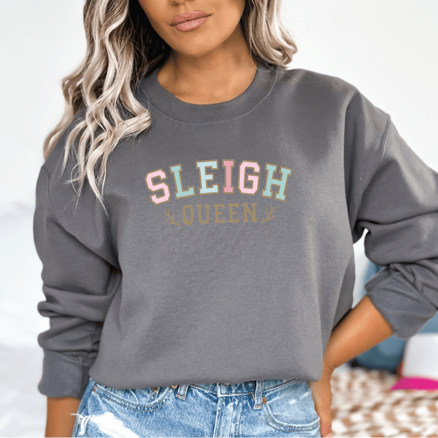 Sleigh Queen Sweatshirt - Barn Street Designs