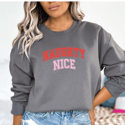 Naughty Nice Sweatshirt - Barn Street Designs
