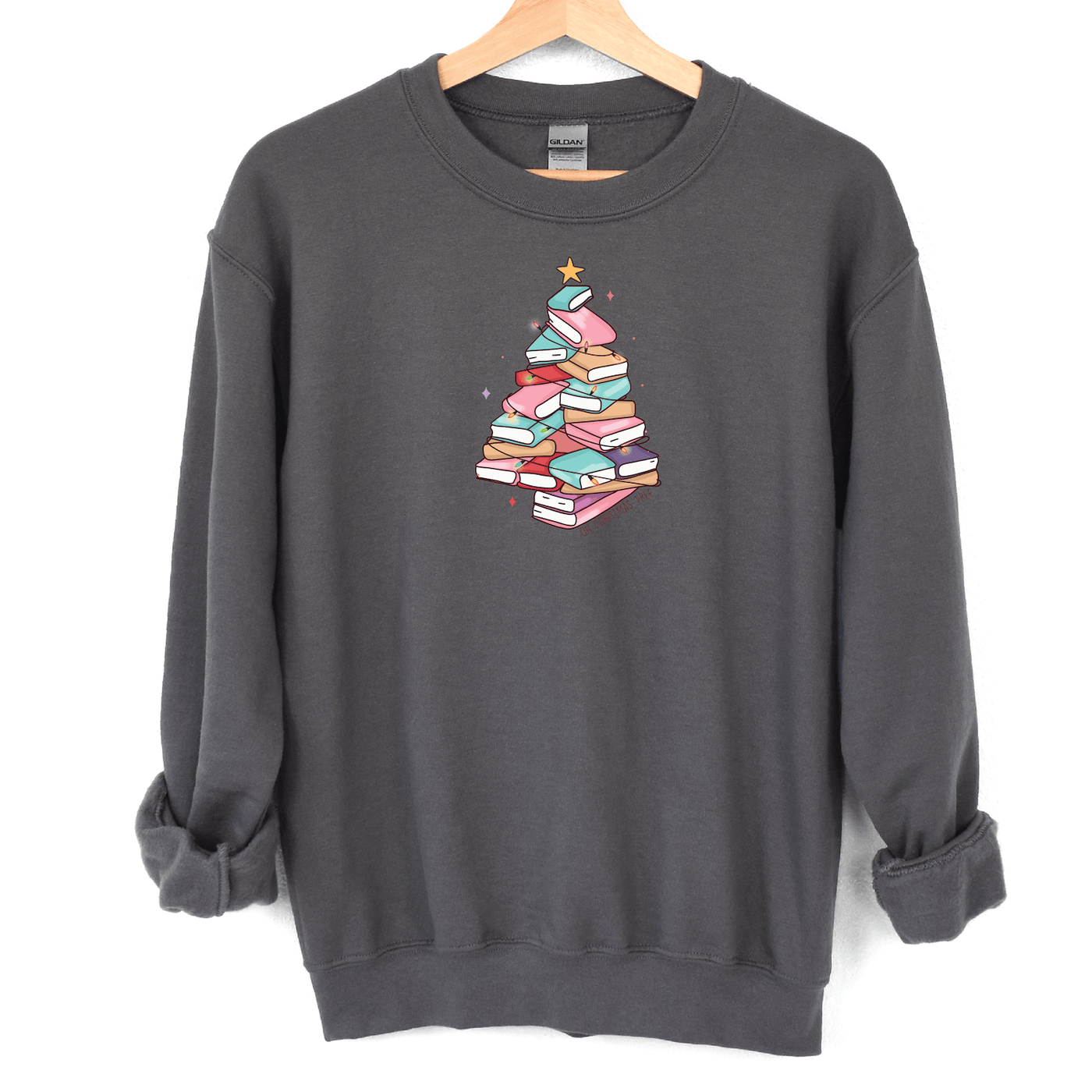 Christmas Book Tree Sweatshirt - Barn Street Designs