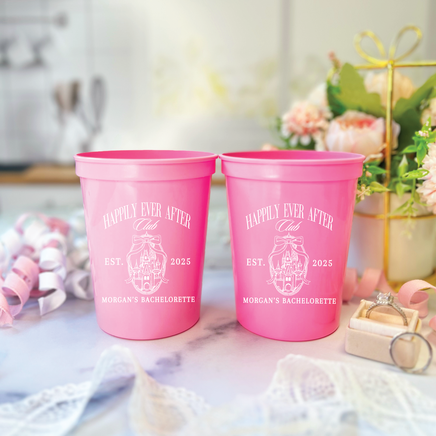 Happily Ever After Club Bachelorette Stadium Cups