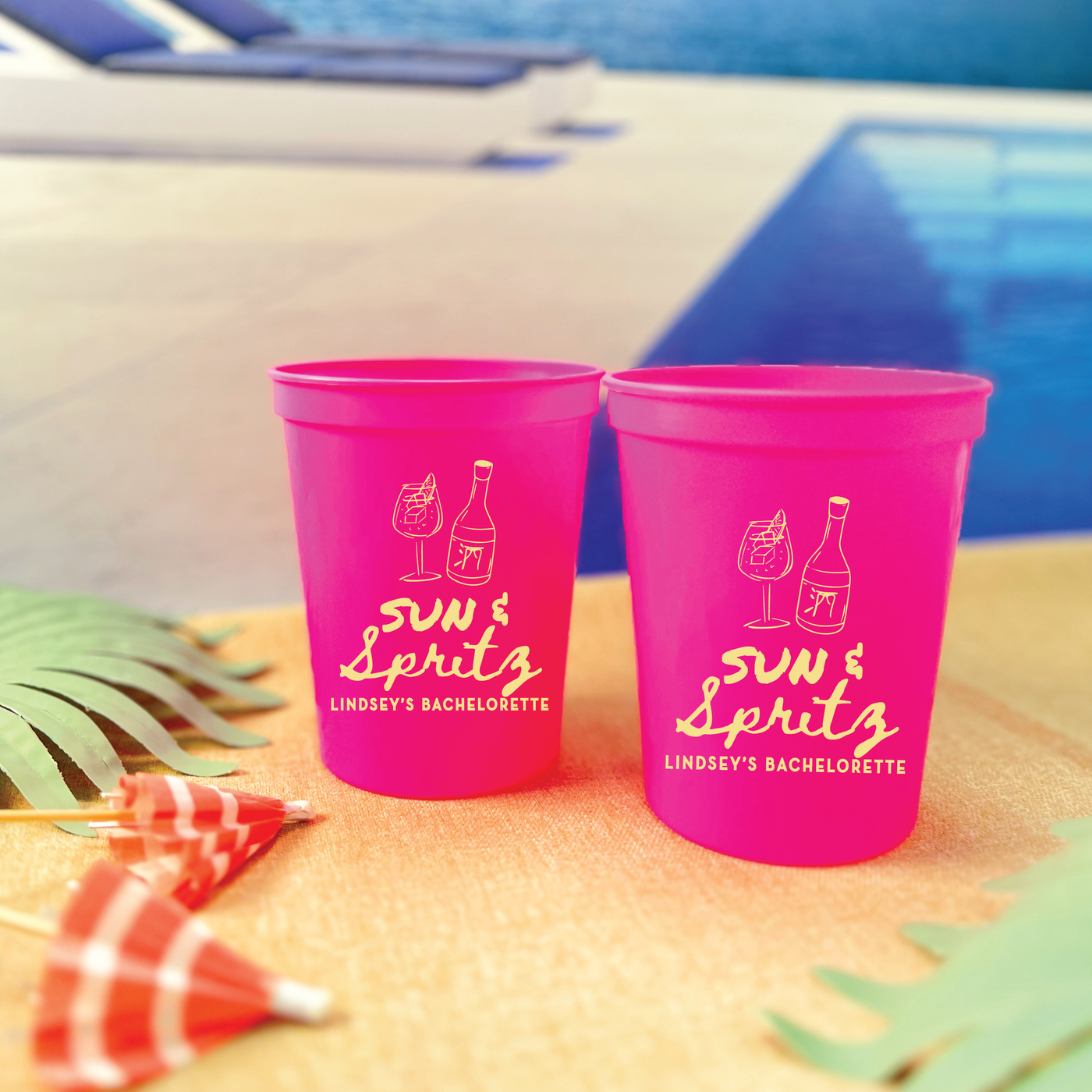 Sun & Spritz Bachelorette Stadium Cups