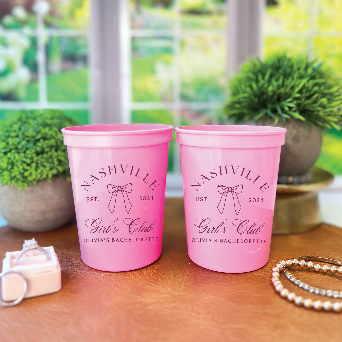 Custom Location Girl's Club Bachelorette Stadium Cups