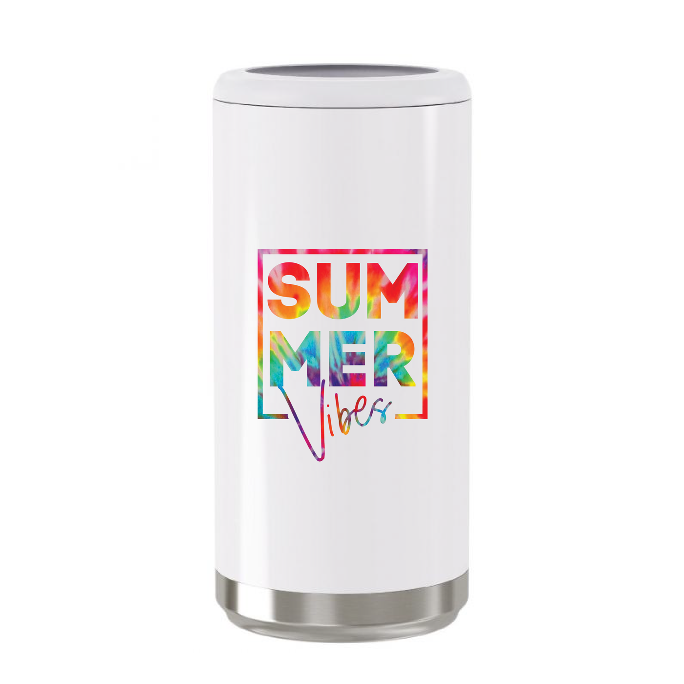 Summer Vibes Skinny Can Coolers - Barn Street Designs
