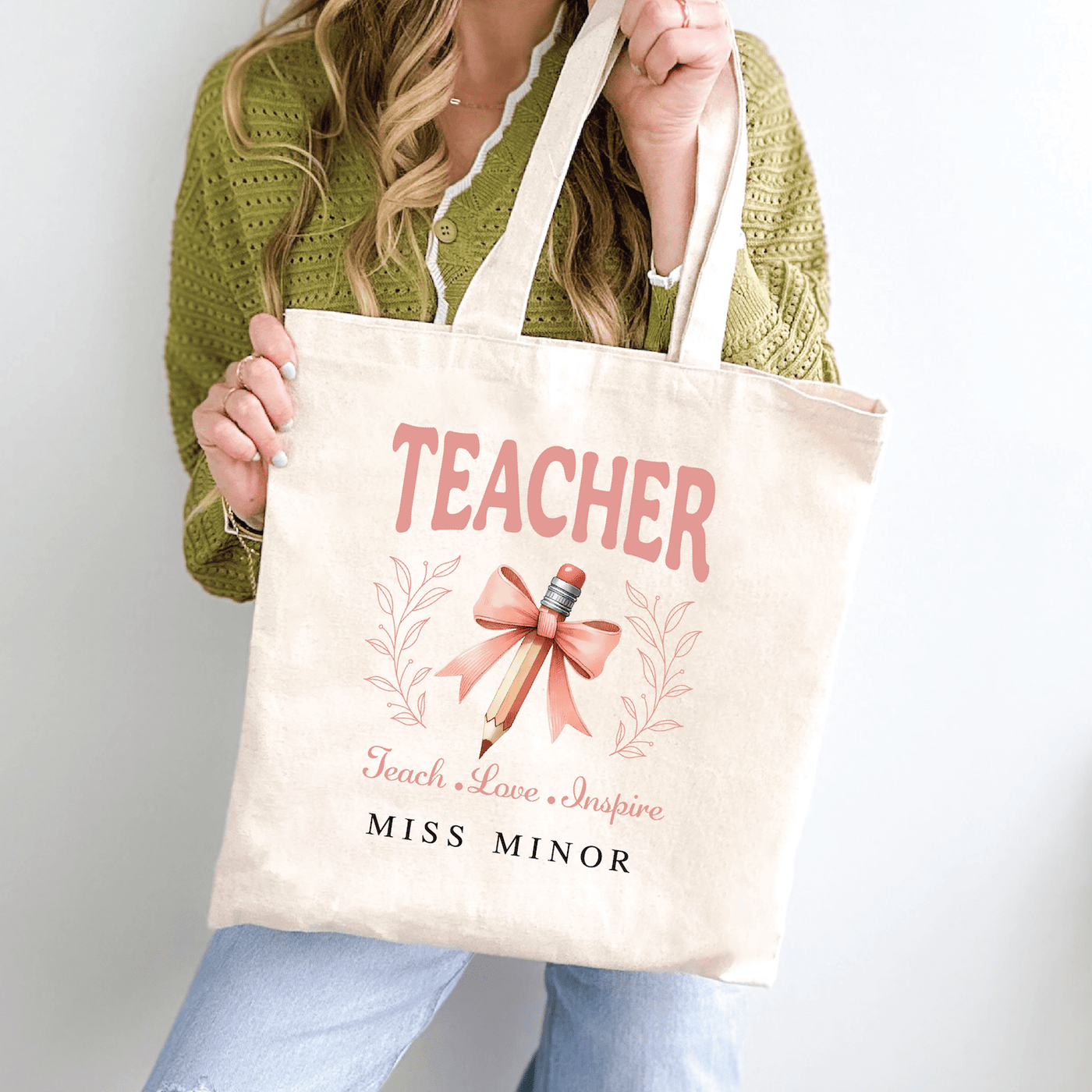 Teach Love Inspire Canvas Tote Bag