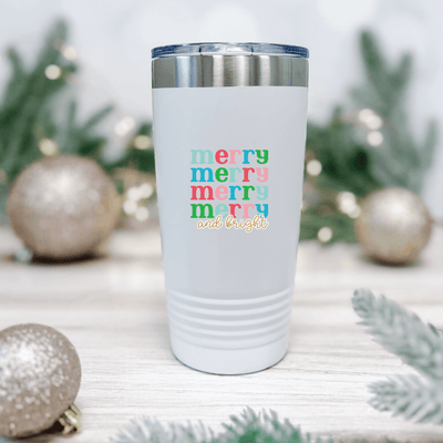 Merry and Bright Christmas Tumbler - Barn Street Designs