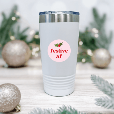 Festive AF Christmas Tumbler - Barn Street Designs