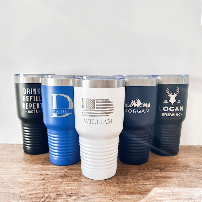 Personalized Tumbler for Him - Barn Street Designs