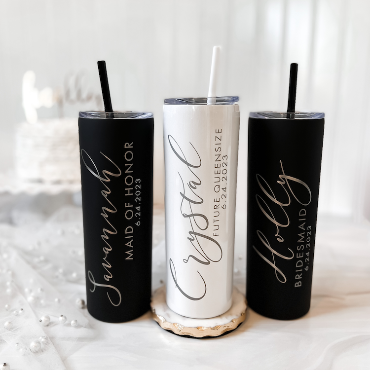 Stainless Steel Personalized Name Tumbler- Gift for Bridesmaids, Maid of  Honor - Bridesmaid Gifts Boutique