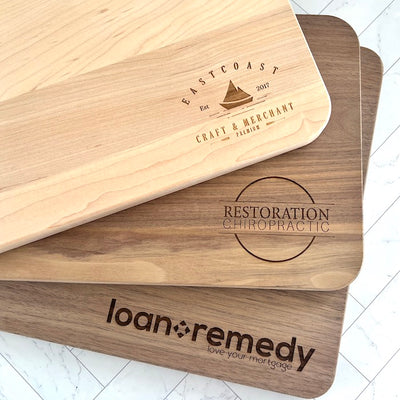 Personalized Paddle Cutting Board with Corporate Logo - Barn Street Designs