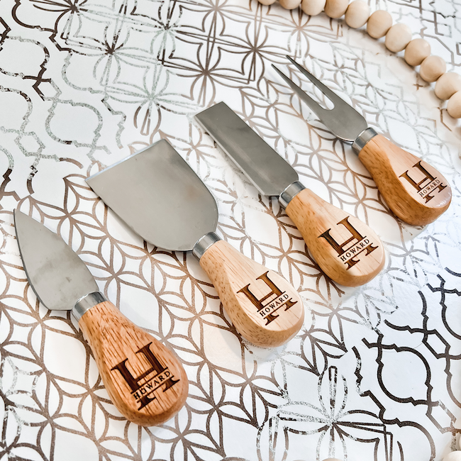 Personalized Cheese Knife Set - Barn Street Designs