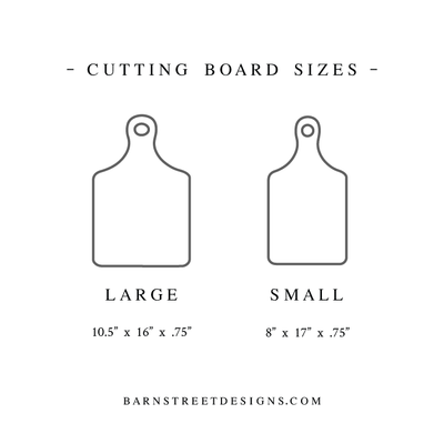 Recipe Engraved Cutting Board - Barn Street Designs