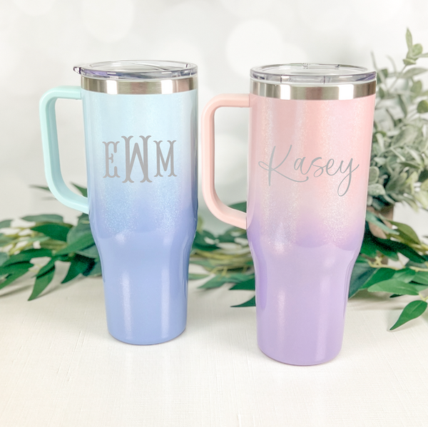 Blue Ombre • 40 oz Tumbler – Calligraphy Creations In KY