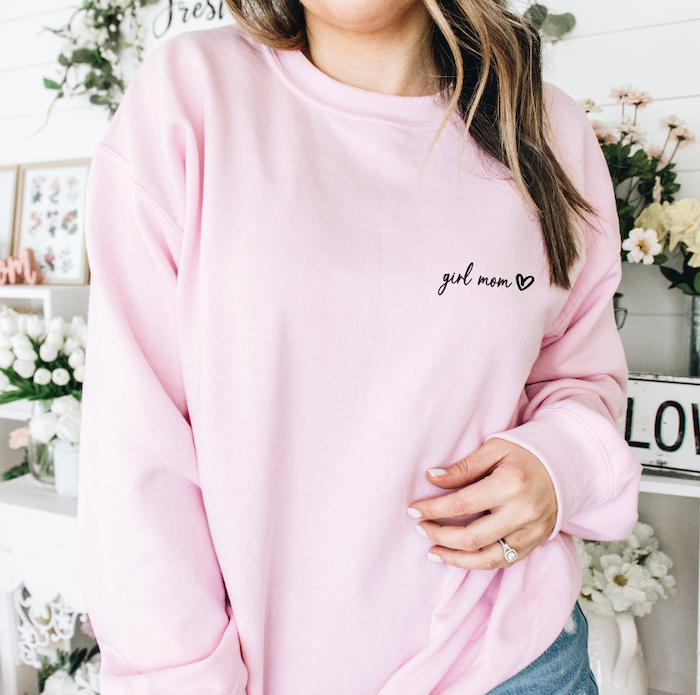 Girl Mom Love Sweatshirt - Barn Street Designs