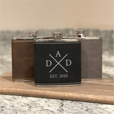 Customized Flask for Dad - Barn Street Designs