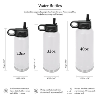 Hubby and Wifey Water Bottle Gift Set - Barn Street Designs