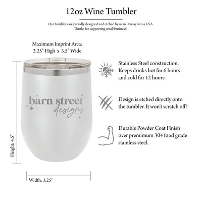 Personalized Mr and Mrs Wine Tumbler Gift Set - Barn Street Designs